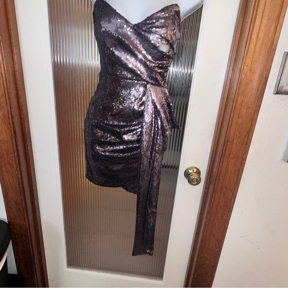 Fashion Nova Lilac Sequined Homecoming/Cocktail Dress, NWOT, s-XS - Picture 1 of 7